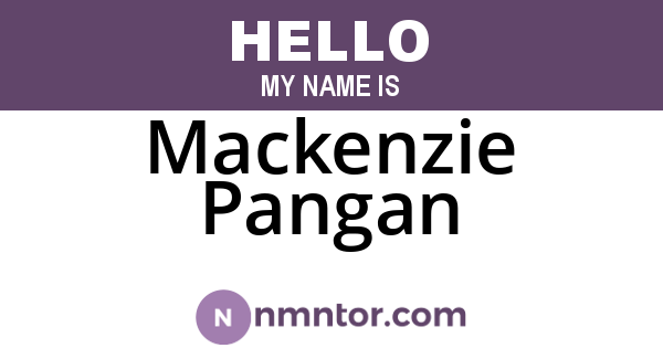 Mackenzie Pangan