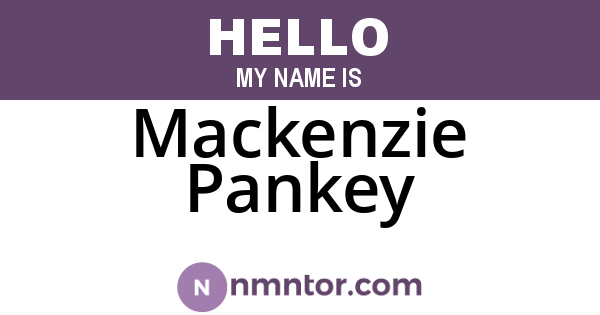 Mackenzie Pankey
