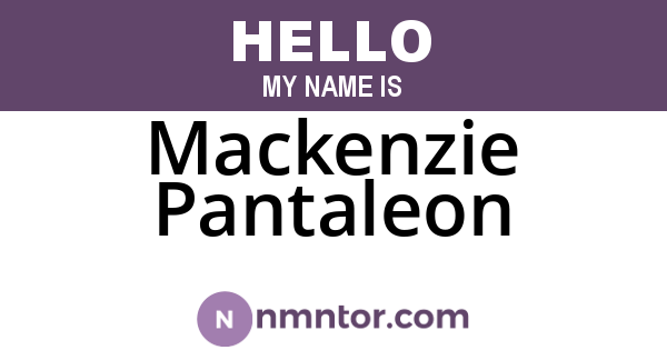 Mackenzie Pantaleon