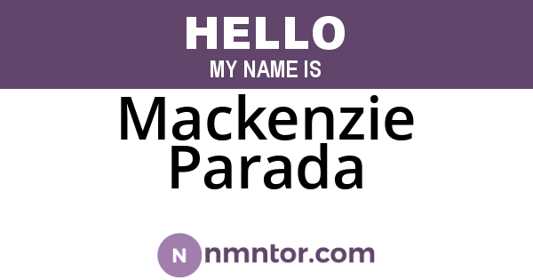 Mackenzie Parada