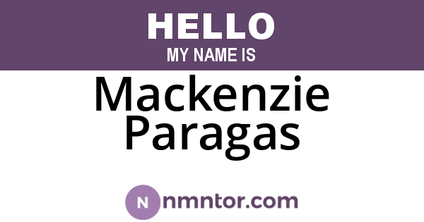 Mackenzie Paragas