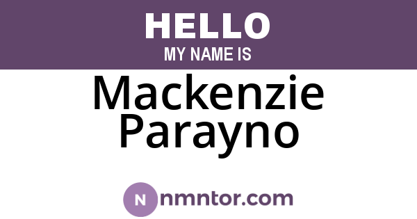 Mackenzie Parayno