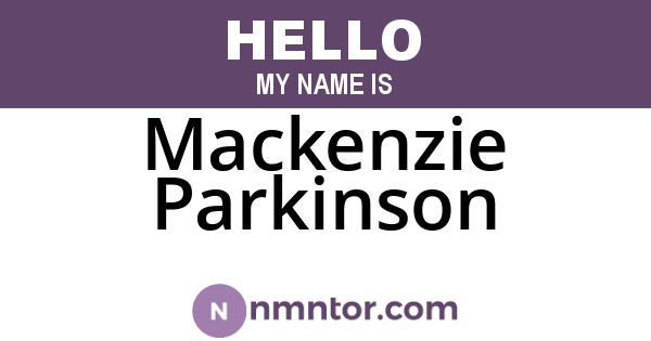 Mackenzie Parkinson