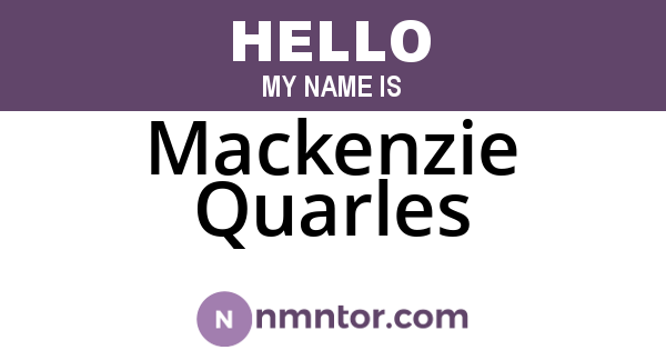 Mackenzie Quarles