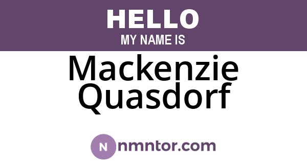 Mackenzie Quasdorf
