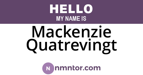 Mackenzie Quatrevingt
