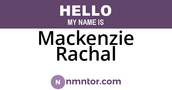 Mackenzie Rachal