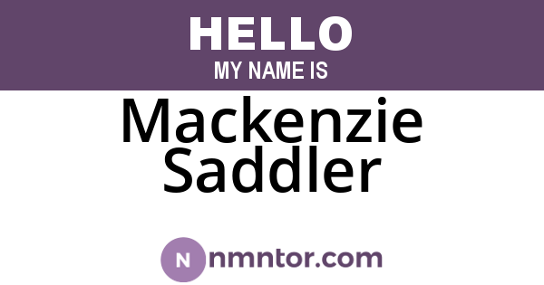 Mackenzie Saddler