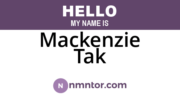 Mackenzie Tak
