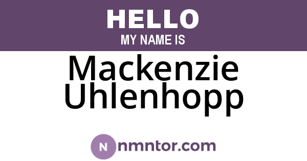 Mackenzie Uhlenhopp