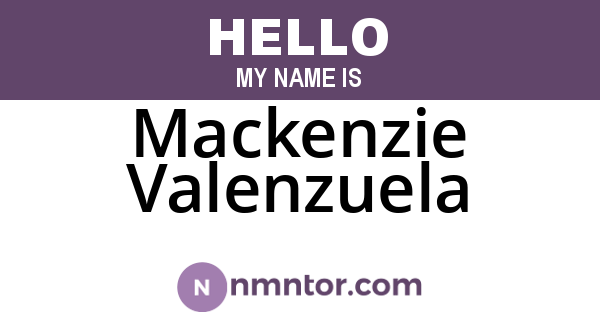 Mackenzie Valenzuela
