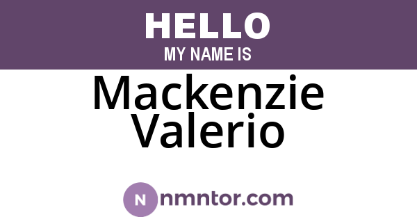 Mackenzie Valerio