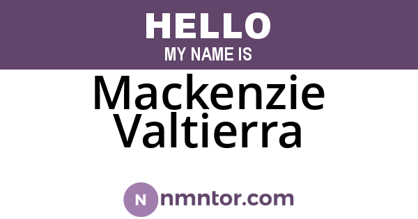 Mackenzie Valtierra