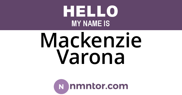 Mackenzie Varona