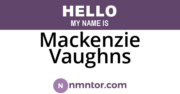 Mackenzie Vaughns