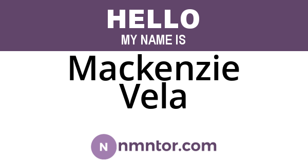 Mackenzie Vela