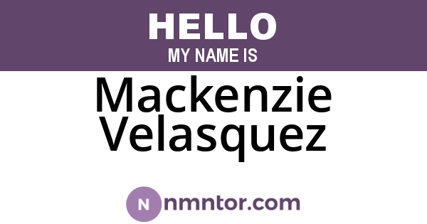 Mackenzie Velasquez