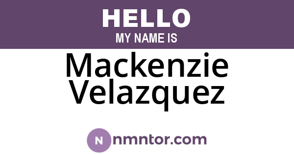 Mackenzie Velazquez