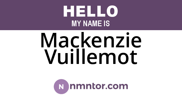 Mackenzie Vuillemot