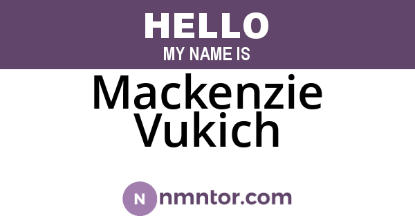 Mackenzie Vukich
