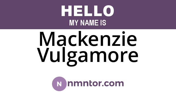 Mackenzie Vulgamore