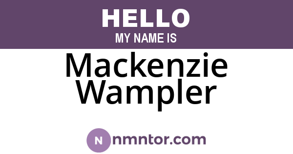 Mackenzie Wampler