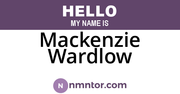 Mackenzie Wardlow