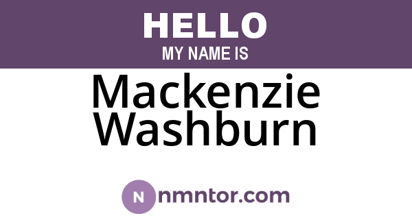 Mackenzie Washburn