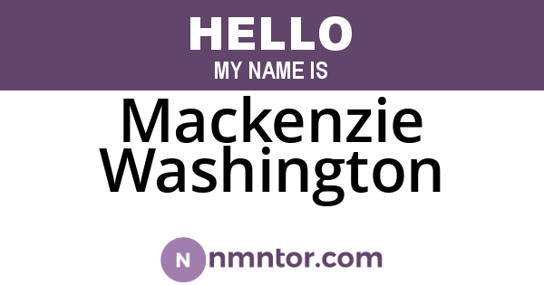 Mackenzie Washington