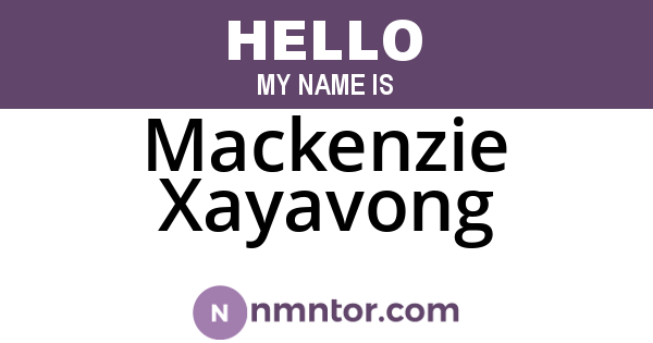 Mackenzie Xayavong