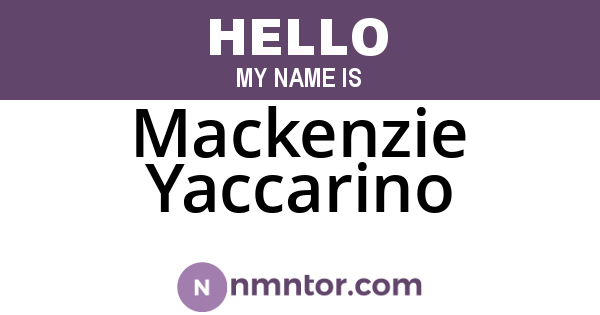 Mackenzie Yaccarino