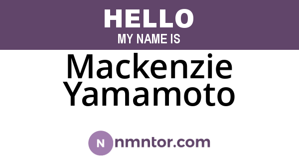 Mackenzie Yamamoto