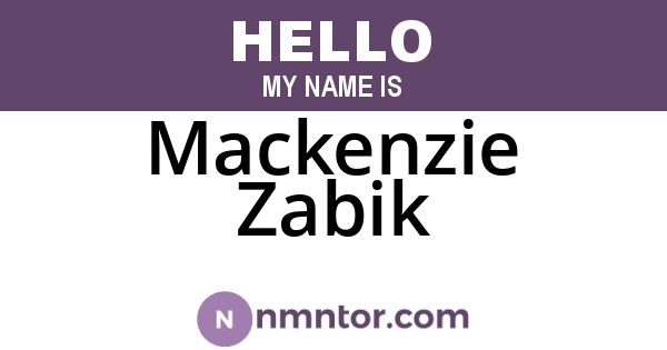 Mackenzie Zabik