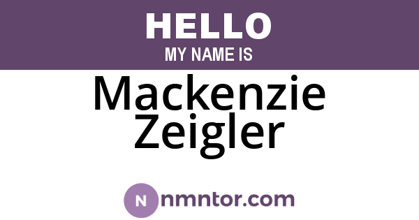 Mackenzie Zeigler