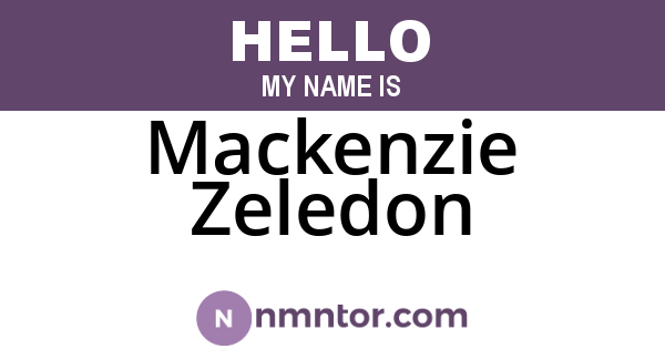 Mackenzie Zeledon