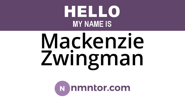 Mackenzie Zwingman