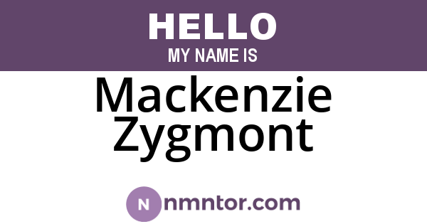 Mackenzie Zygmont