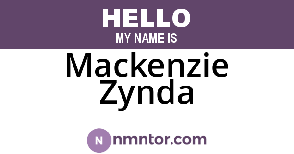 Mackenzie Zynda