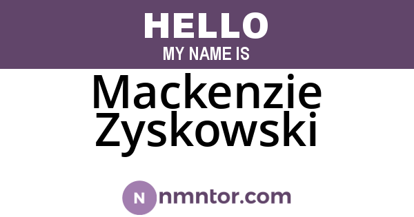 Mackenzie Zyskowski