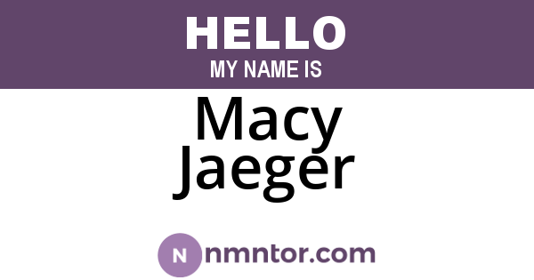 Macy Jaeger