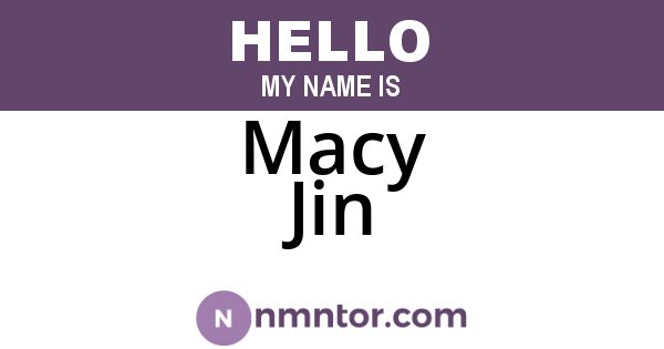 Macy Jin