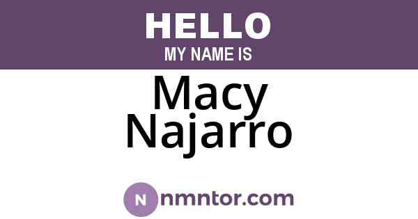 Macy Najarro