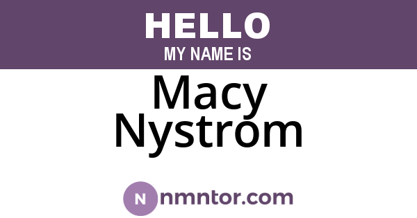 Macy Nystrom