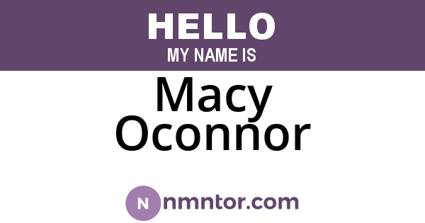 Macy Oconnor