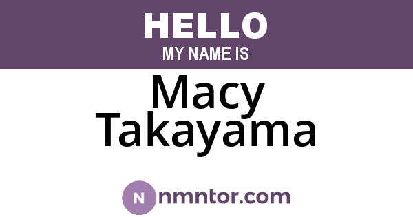 Macy Takayama