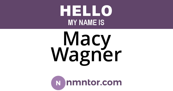 Macy Wagner