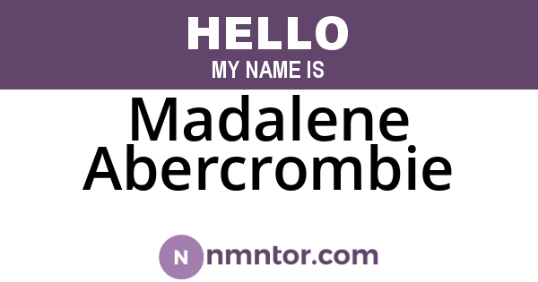 Madalene Abercrombie