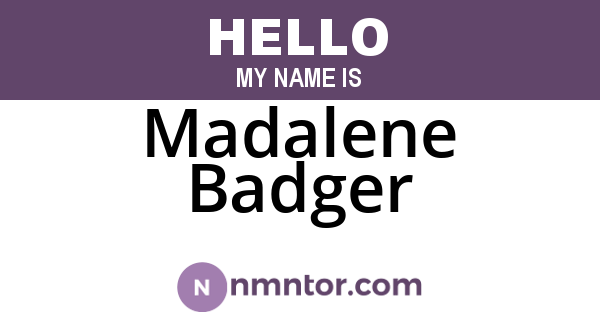Madalene Badger