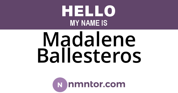 Madalene Ballesteros