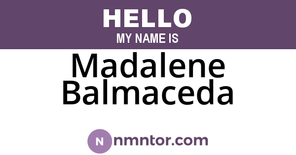 Madalene Balmaceda
